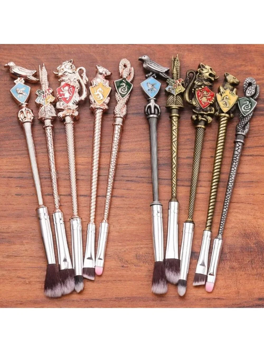 Magic Wand Makeup Brush Set - 2 Color Options, Eye Shadow & Lip Brushes for